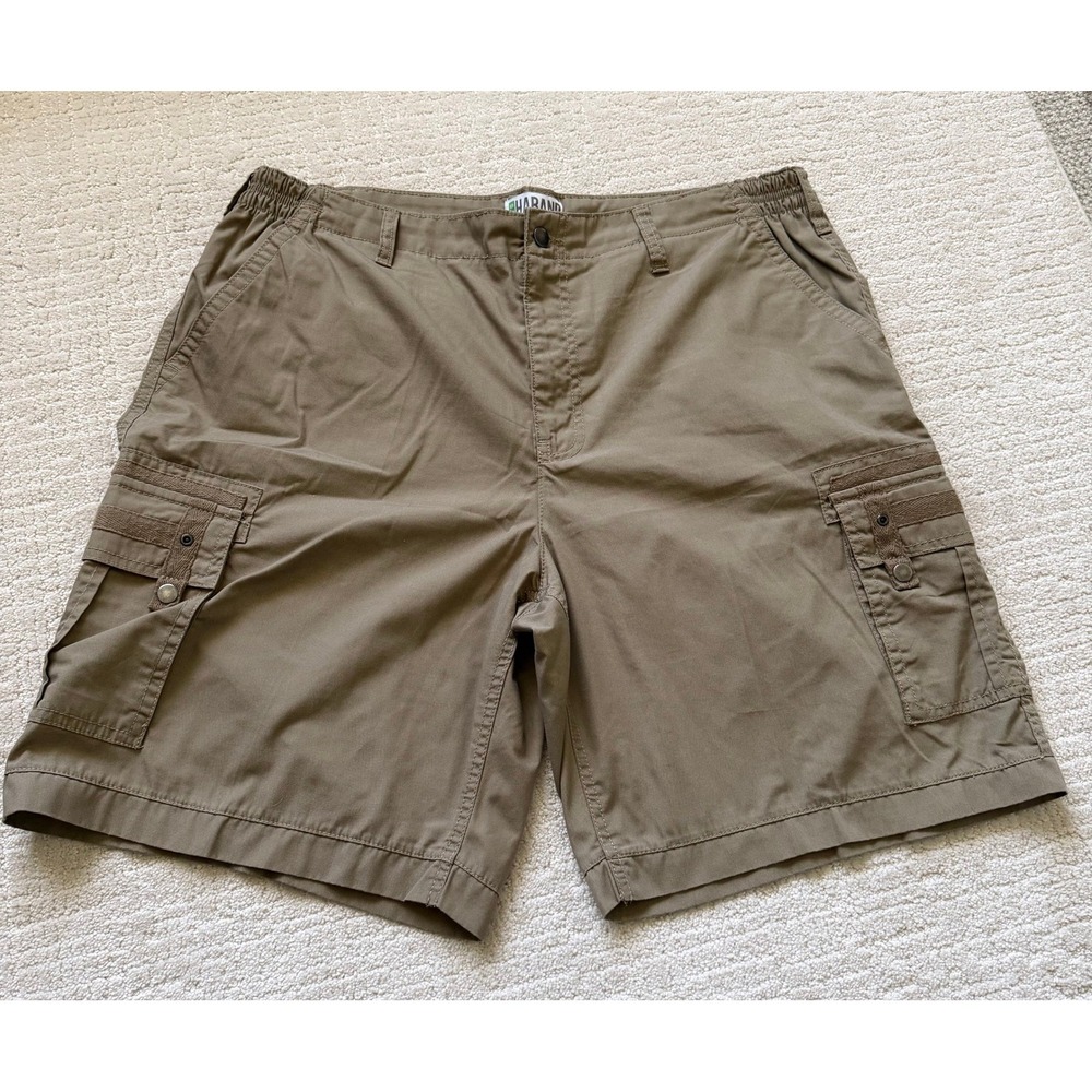 Haband Cargo‎ Shorts Khaki Brown Mens Size 40 Utility Outdoor Gorpcore Hiking